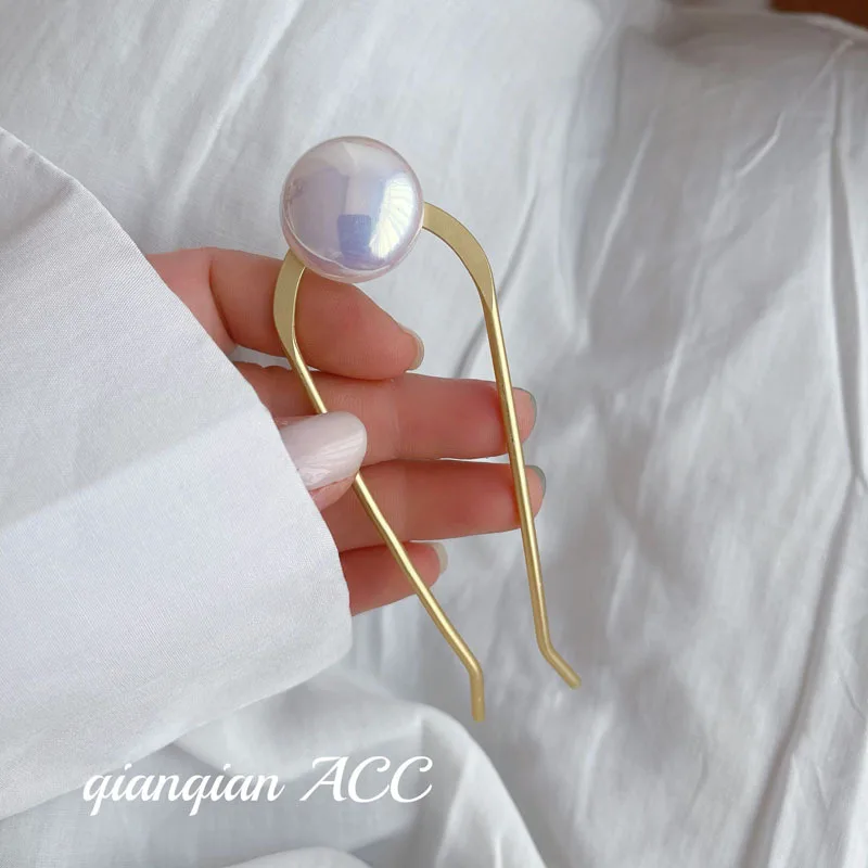 Шпилька для волос в Корейском стиле, шпилька для волос, аксессуары для волос, Женская современная простая модная u-образная шпилька для волос с шариковой головкой, головной убор
Шпилька для волос в Корейском стиле, шпилька для волос, аксессуары для волос, Женская современная простая модная u-образная шпилька для волос с шариковой головкой, головной убор