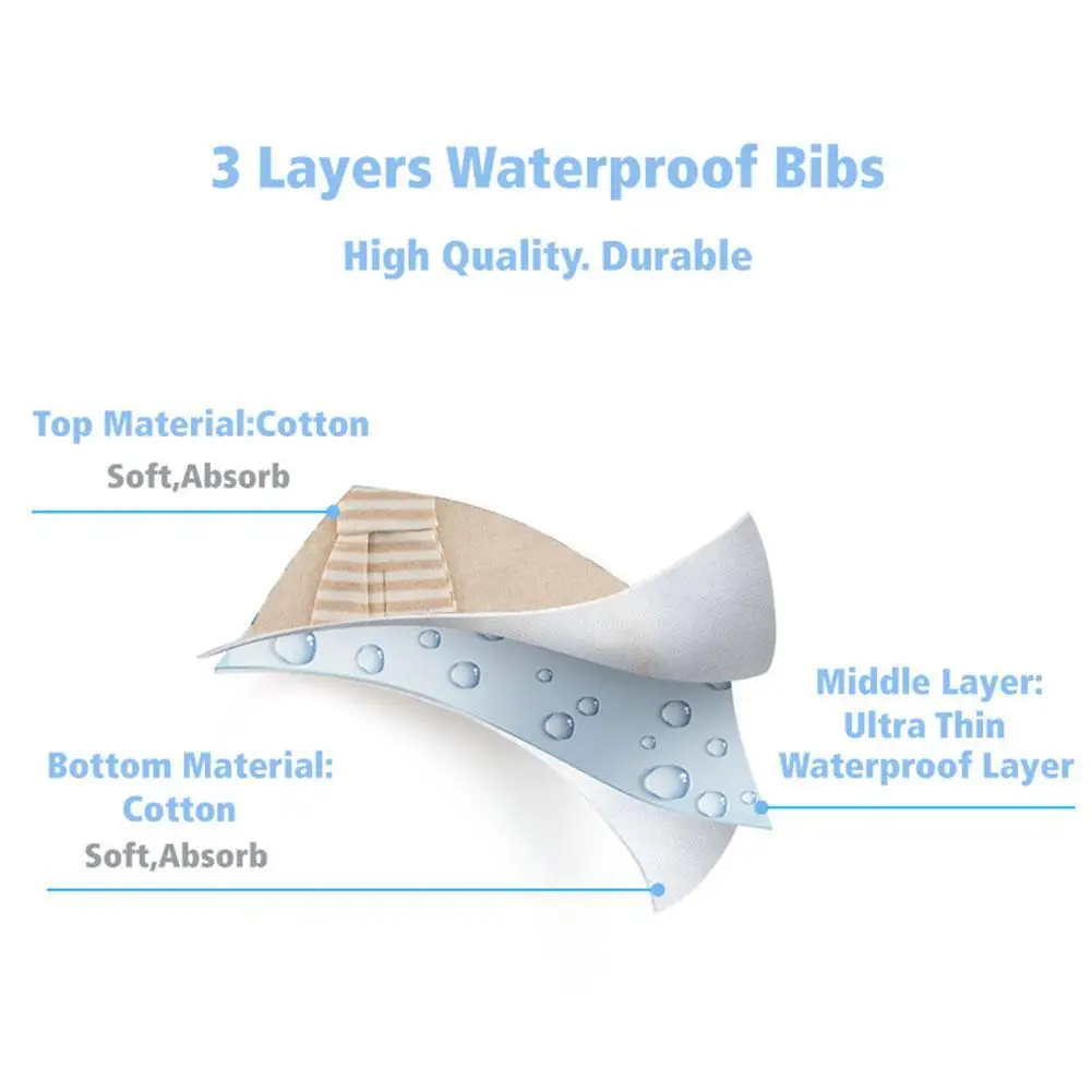 2 Packs Of Baby Waterproof Bibs Children's Colored Color Foldable For Bibs 0-36M Towels Saliva Towels Three-layer Saliva Sa A0F7
2 Packs Of Baby Waterproof Bibs Children's Colored Color Foldable For Bibs 0-36M Towels Saliva Towels Three-layer Saliva Sa A0F7