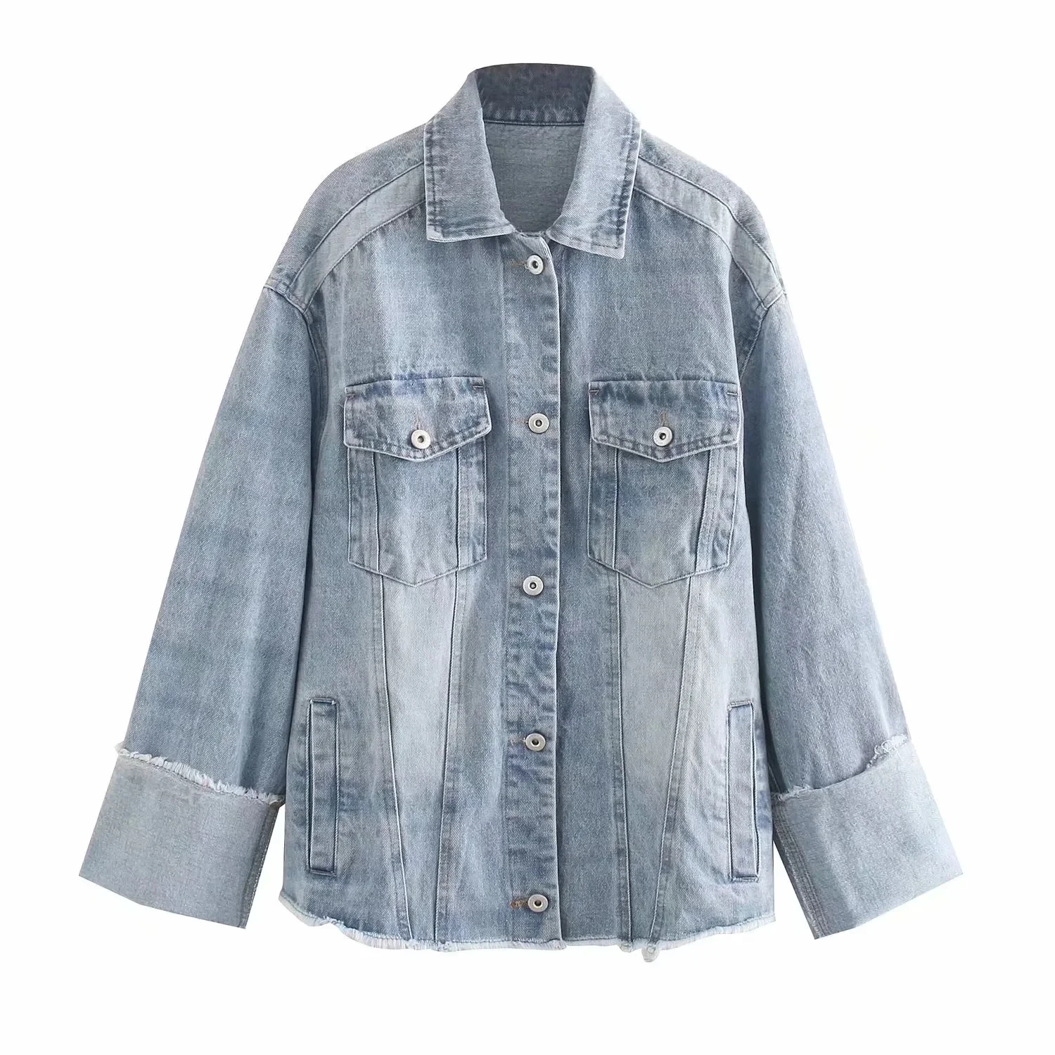 Xitimeao Vintage Stylish Pockets Oversized Denim Jacket Coat Women 2021 Fashion Lapel Collar Long Sleeve Loose Outerwear Chic
Xitimeao Vintage Stylish Pockets Oversized Denim Jacket Coat Women 2021 Fashion Lapel Collar Long Sleeve Loose Outerwear Chic