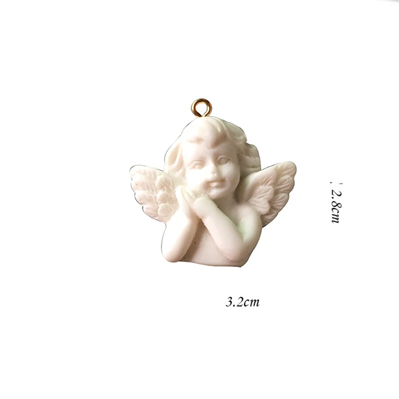 10Pcs 2.8*3.2CM White Resin Trendy Angle Pendant Charms For Diy Making Earrings Necklace With Screw Jewelry Findings Accessories
10Pcs 2.8*3.2CM White Resin Trendy Angle Pendant Charms For Diy Making Earrings Necklace With Screw Jewelry Findings Accessories