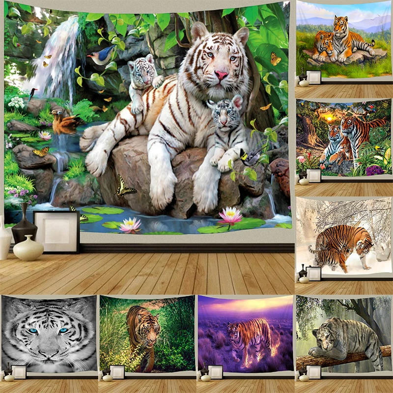 3D Forest Tiger Tapestry Bohemian Print Wall Hanging Cloth Psychedelic Tapestry Mountain Animal Wall Tapestry
3D Forest Tiger Tapestry Bohemian Print Wall Hanging Cloth Psychedelic Tapestry Mountain Animal Wall Tapestry