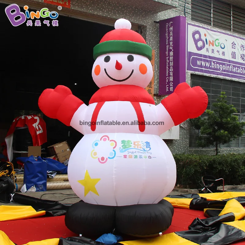 

Lovely 3 Meters Tall Christmas Inflatable Snowman Model For Xmas Decoration Advertising - Toys
