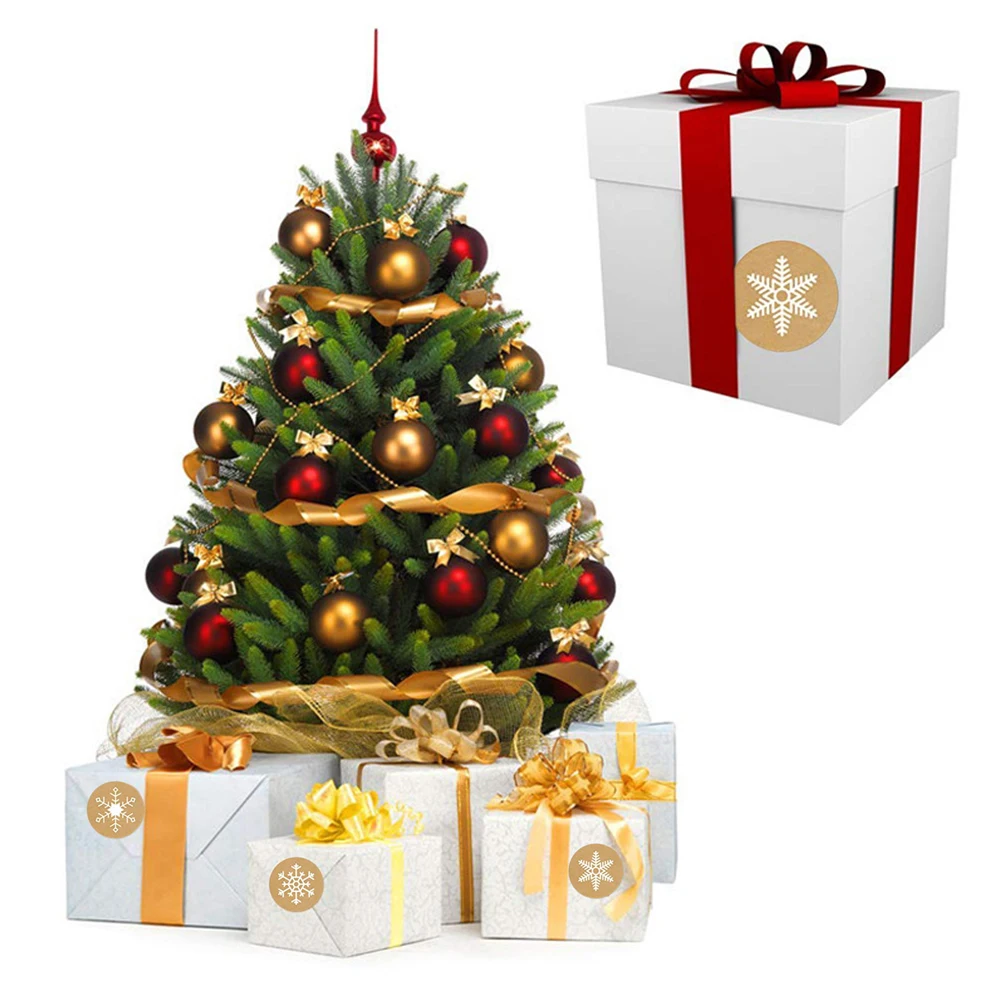 50-500 шт. наклейки для украшения рождественских подарков | Канцтовары офиса и дома