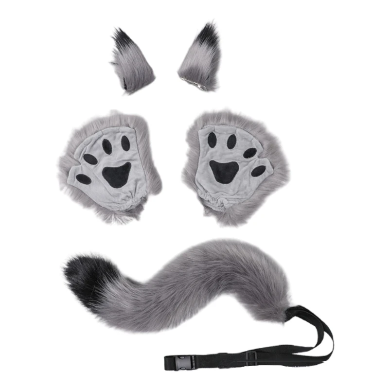 M7DD 5 Pcs Wolf Tail Glove Cat Ear Clips Fancy Party Costume Accessories Kid Adult Cosplay Kitten Tail Foxes Ears Headpiece
M7DD 5 Pcs Wolf Tail Glove Cat Ear Clips Fancy Party Costume Accessories Kid Adult Cosplay Kitten Tail Foxes Ears Headpiece