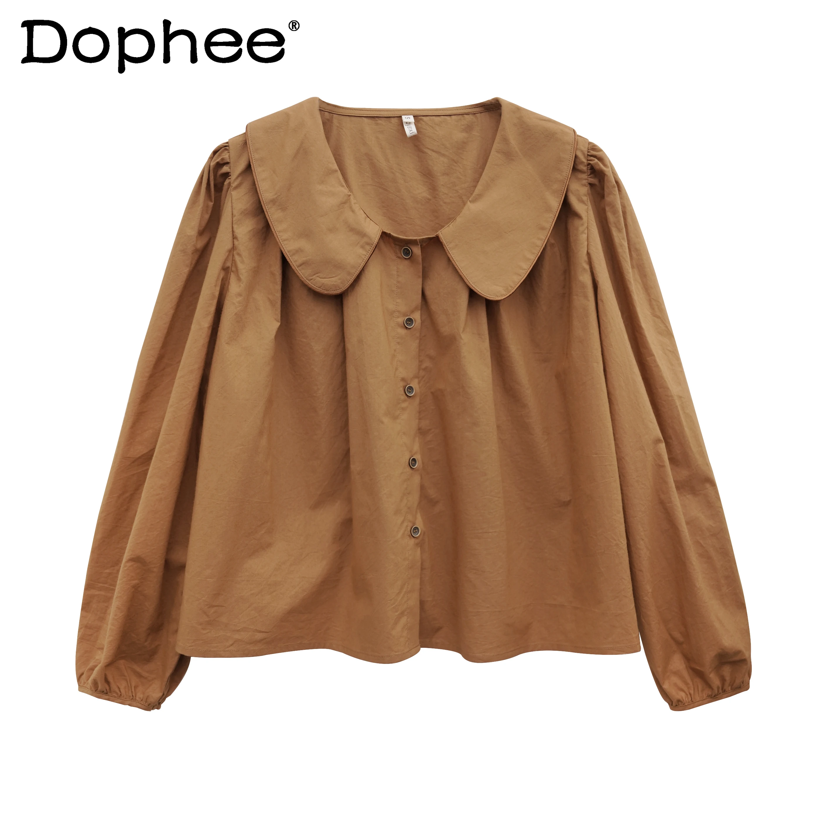 2021 New Western Style Younger Peter Pan Collar Shirt Women's Solid Color Long Sleeve Shirt
2021 New Western Style Younger Peter Pan Collar Shirt Women's Solid Color Long Sleeve Shirt