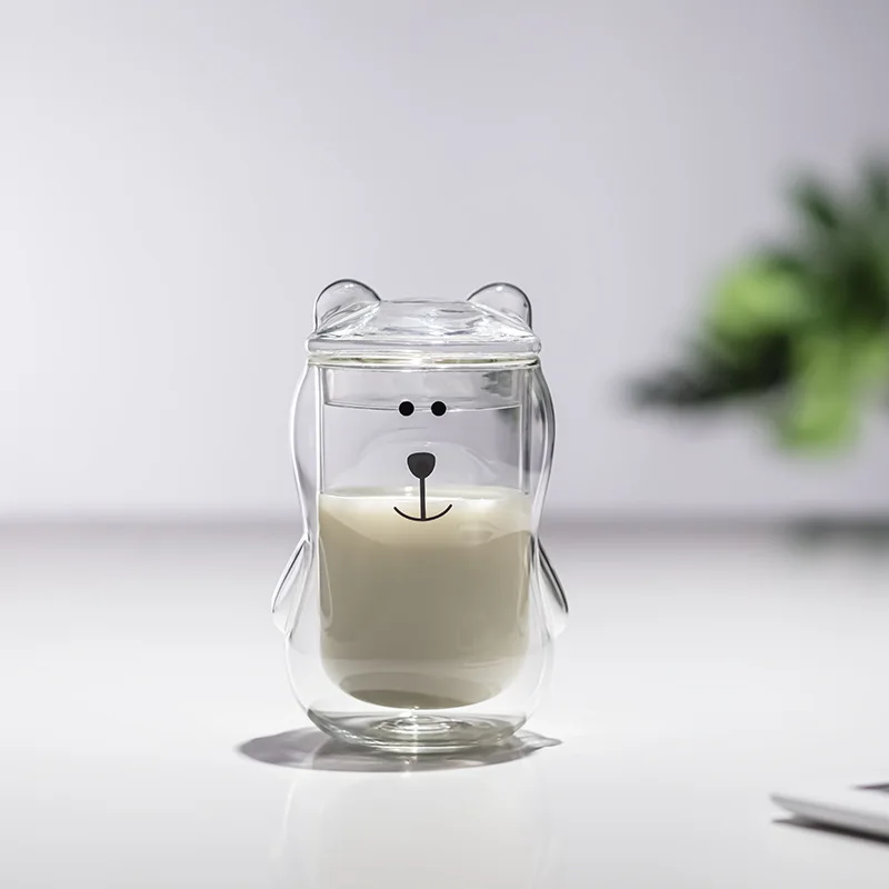 Double Heat-resistant Glass Cup Bear Cup Cartoon Creative Coffee Cup Juice Milk Cup Home
Double Heat-resistant Glass Cup Bear Cup Cartoon Creative Coffee Cup Juice Milk Cup Home