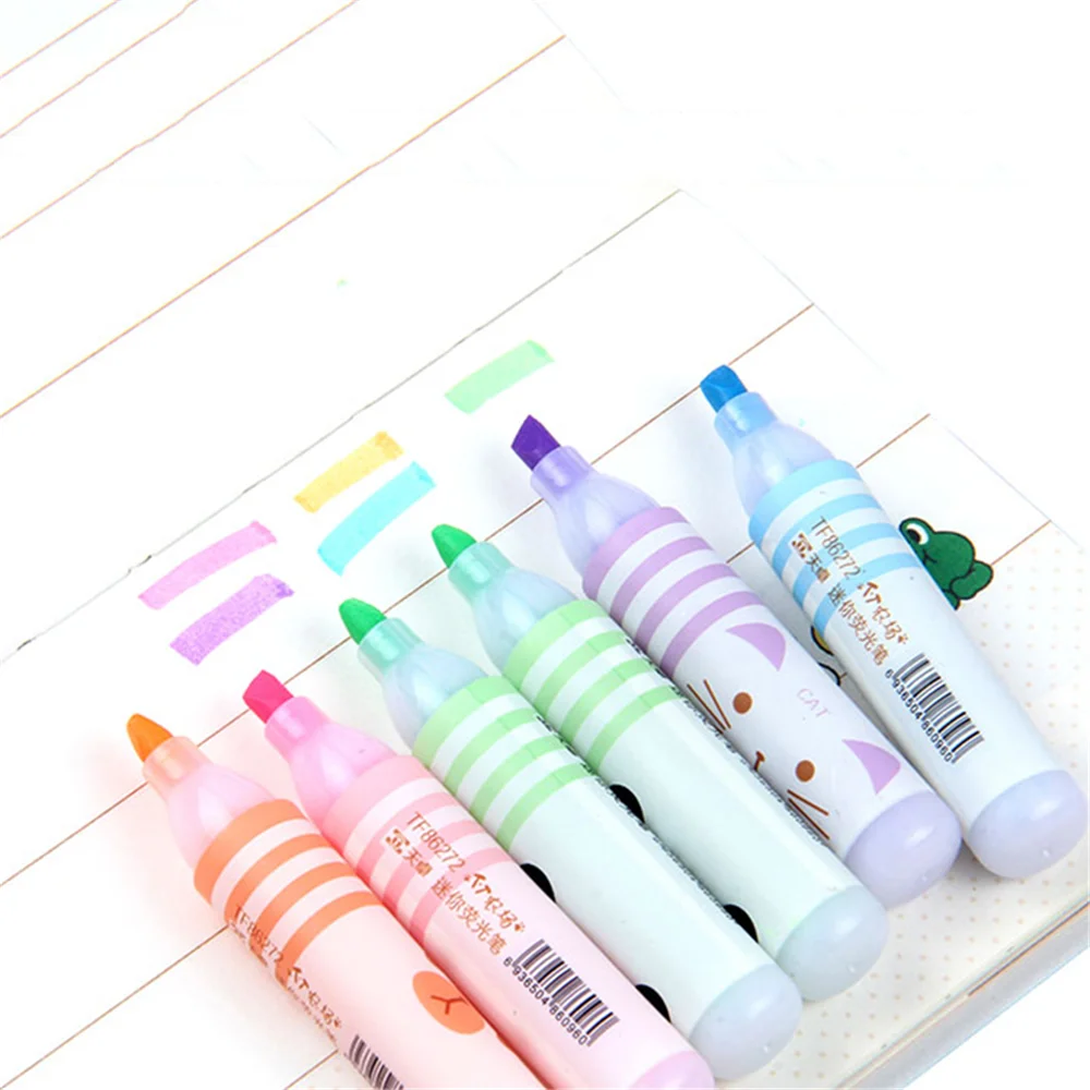 6 шт. мини маркеры милые краски маркер ручки для рисования Жидкий Мел Kawaii Маркер