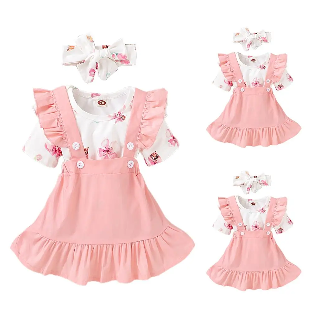 Baby Girls Princess Dress Floral Printed Romper Top Skirt Headband 3Pcs Outfits Boutique Kids Summer Clothing
Baby Girls Princess Dress Floral Printed Romper Top Skirt Headband 3Pcs Outfits Boutique Kids Summer Clothing