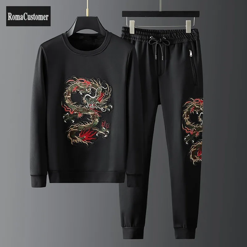 Sports Sets Mens Autumn Winter Plus Velvet Thicken Casual Long Sleeve Pullover Blouse Running Pants Sweatpants Two-Piece Suit
Sports Sets Mens Autumn Winter Plus Velvet Thicken Casual Long Sleeve Pullover Blouse Running Pants Sweatpants Two-Piece Suit