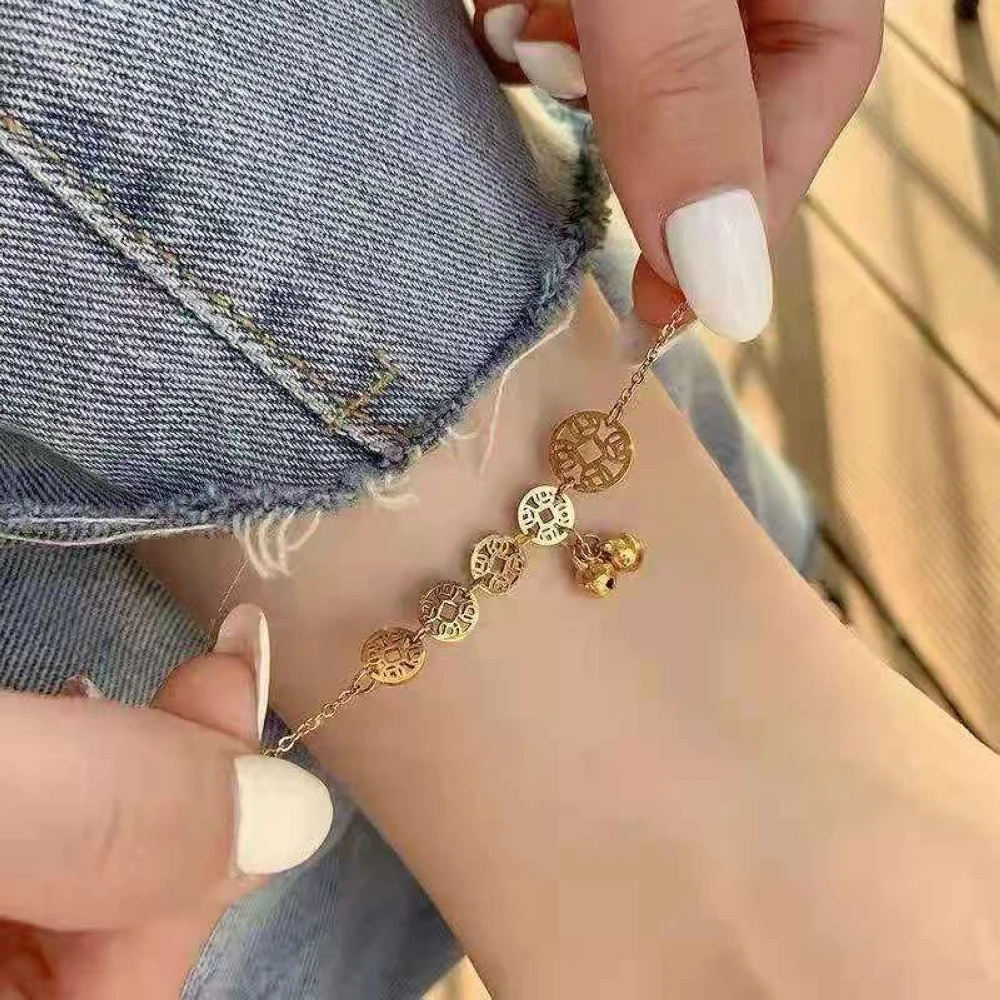 Length19+5cm Stainless Steel Women Ancient Coin Foot Chain Leg Bracelet Rose Gold Plated Accessory Anklet Jewelry Freeshipping
Length19+5cm Stainless Steel Women Ancient Coin Foot Chain Leg Bracelet Rose Gold Plated Accessory Anklet Jewelry Freeshipping