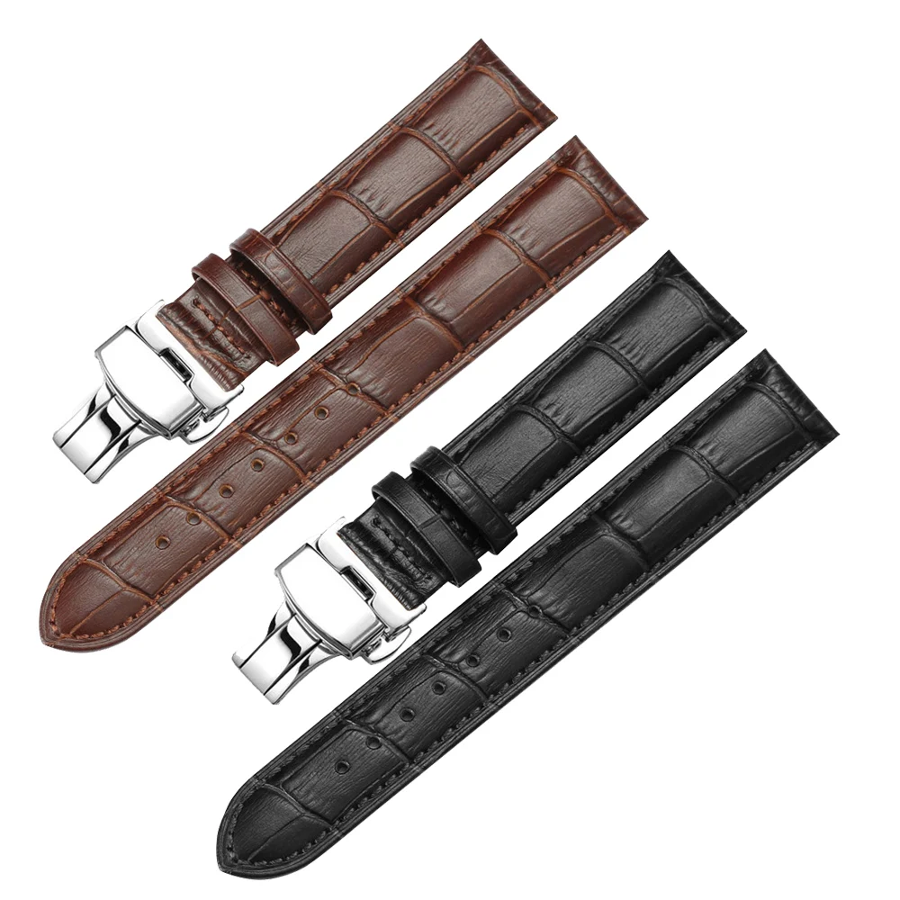 Universal Butterfly Buckle Leather Watch Band 16mm 18mm 19mm 20mm 21mm 22mm 24mm Leather Watchband Replacement Strap
Universal Butterfly Buckle Leather Watch Band 16mm 18mm 19mm 20mm 21mm 22mm 24mm Leather Watchband Replacement Strap