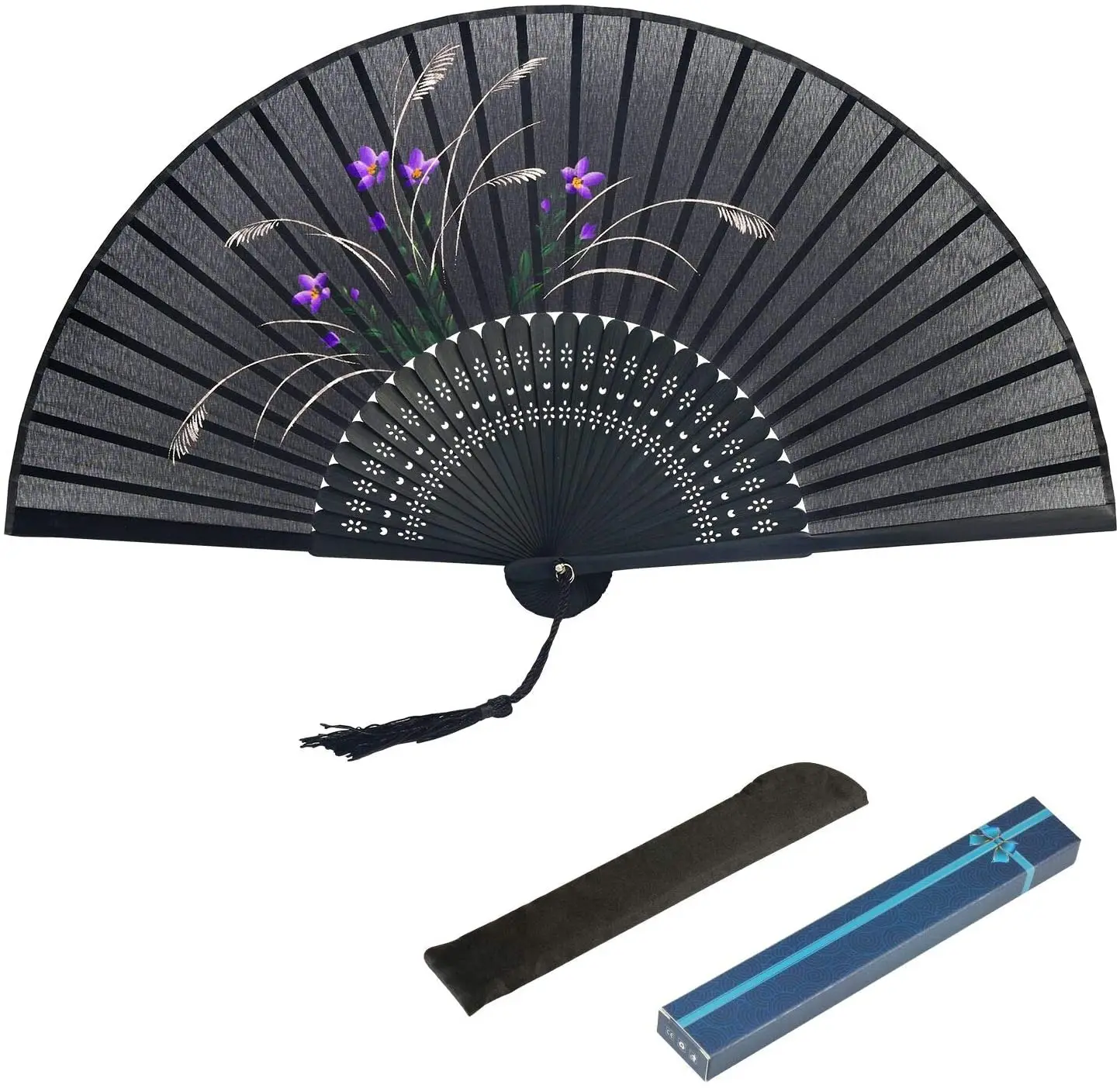 METABLE Orchid Pattern Black Handmade Bamboo Fan Chinese Oriental Style DIY Wall Decoration Wedding Party Props
METABLE Orchid Pattern Black Handmade Bamboo Fan Chinese Oriental Style DIY Wall Decoration Wedding Party Props