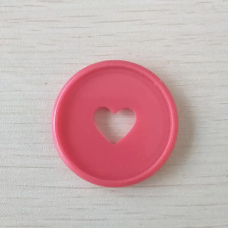 30PCS 35mm Colorful Heart Binder Rings Mushroom Hole Loose Leaf Ring Round Binding Plastic Disc Buckle Hoop DIY Notebook | Канцтовары