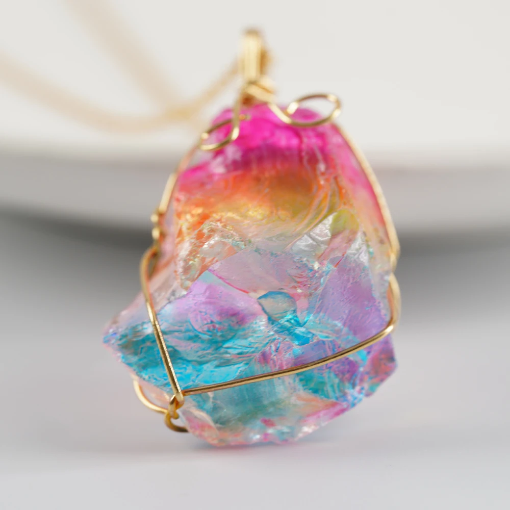 Necklace Pendant Male Or Female Rainbow Stone Natural Crystal Rock Necklace Gold Plated Quartz Pendant Jewelry Birthday Gifts
Necklace Pendant Male Or Female Rainbow Stone Natural Crystal Rock Necklace Gold Plated Quartz Pendant Jewelry Birthday Gifts