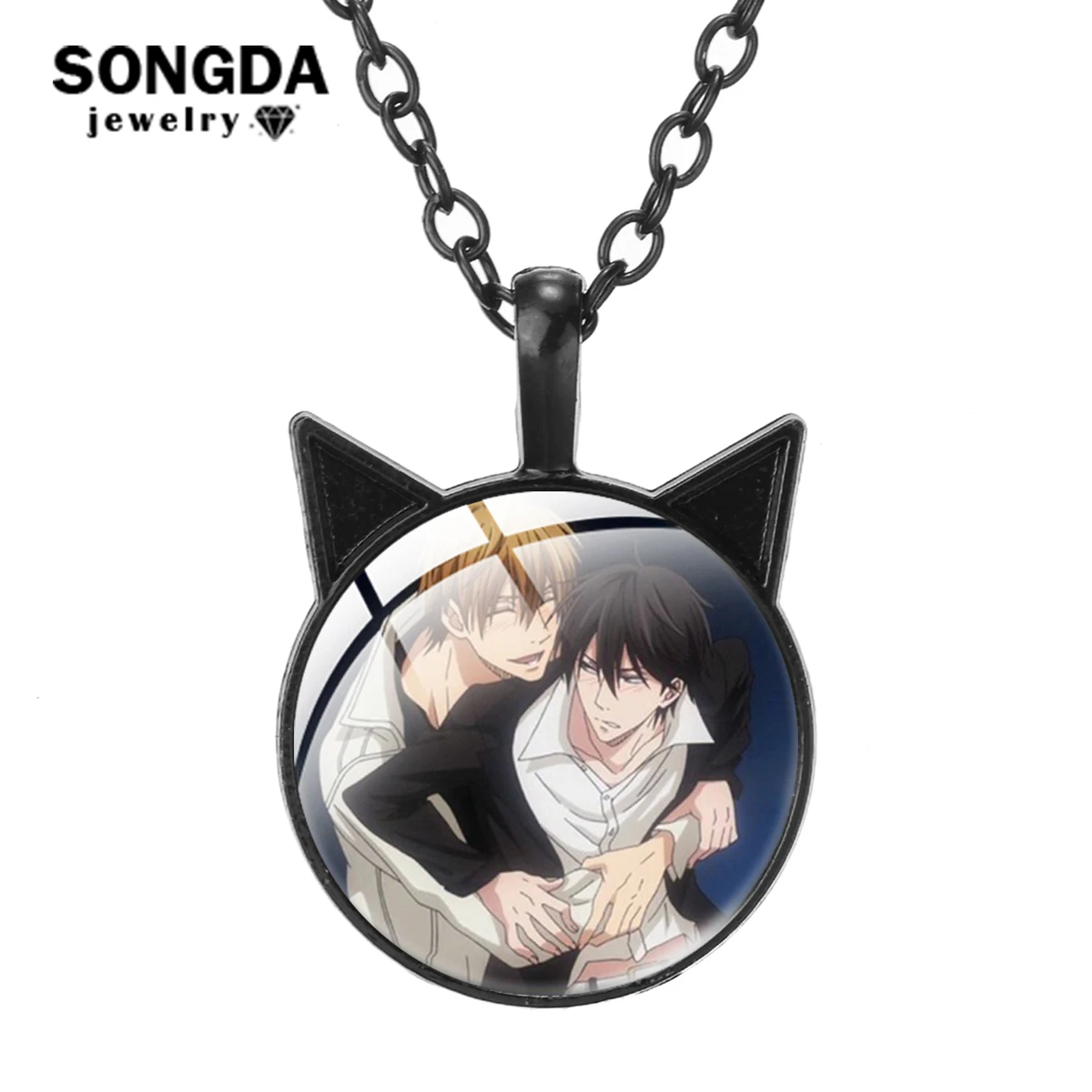 SONGDA Dakaretai Otoko 1-i ni Odosarete Imasu Necklace Cat Ear Glass Cabochon Pendant Women's Choker Girl Aesthetic Jewelry 
SONGDA Dakaretai Otoko 1-i ni Odosarete Imasu Necklace Cat Ear Glass Cabochon Pendant Women's Choker Girl Aesthetic Jewelry