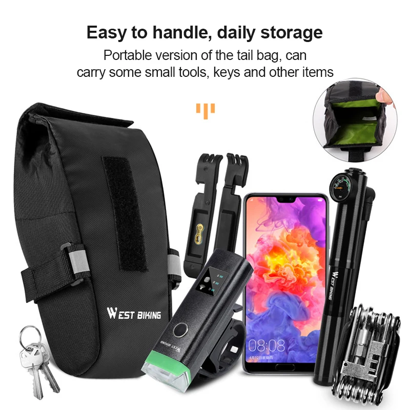 Bicycle bag Waterproof Storage Saddle Bag Bike Seat bag Cycling Rear Seat Pouch Outdoor portable car seat bag Bicycle Accessorie
Bicycle bag Waterproof Storage Saddle Bag Bike Seat bag Cycling Rear Seat Pouch Outdoor portable car seat bag Bicycle Accessorie