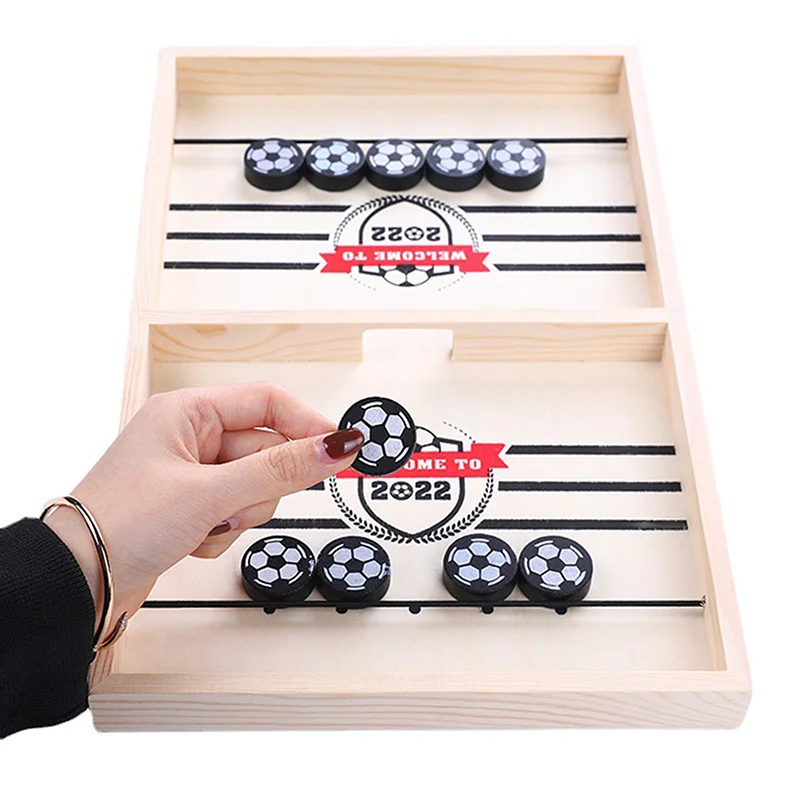 Fast Sling Puck Game Paced Wooden Table Hockey Winner Games Interactive Chess Toys For Adult Children Desktop Battle Board Game
Fast Sling Puck Game Paced Wooden Table Hockey Winner Games Interactive Chess Toys For Adult Children Desktop Battle Board Game