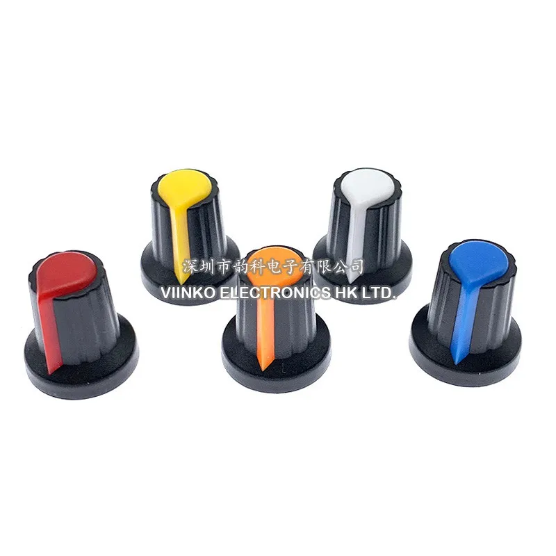 5PCS/lot WH148 potentiometer knob cap(copper core) 15X17mm 6mm Shaft Hole AG2 Yellow Orange Blue White Red 5value*1PCS=5PCS
5PCS/lot WH148 potentiometer knob cap(copper core) 15X17mm 6mm Shaft Hole AG2 Yellow Orange Blue White Red 5value*1PCS=5PCS