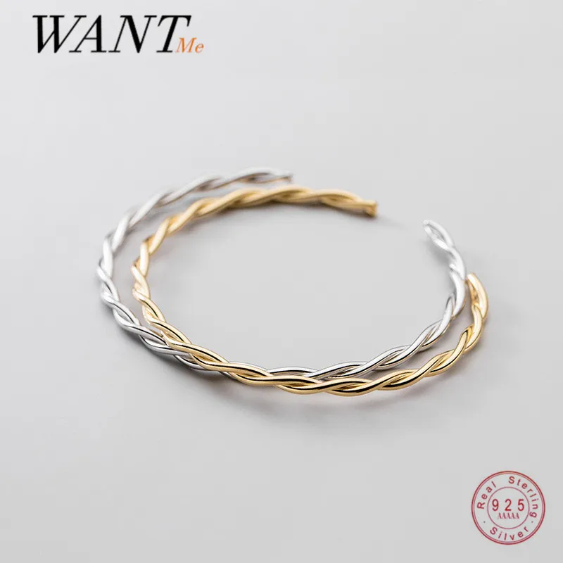 WANTME Genuine 925 Sterling Silver Fashion Glossy Twist Charm Bracelet & Bangle for Women Korean Party Wedding Jewelry Gift 2021
WANTME Genuine 925 Sterling Silver Fashion Glossy Twist Charm Bracelet & Bangle for Women Korean Party Wedding Jewelry Gift 2021