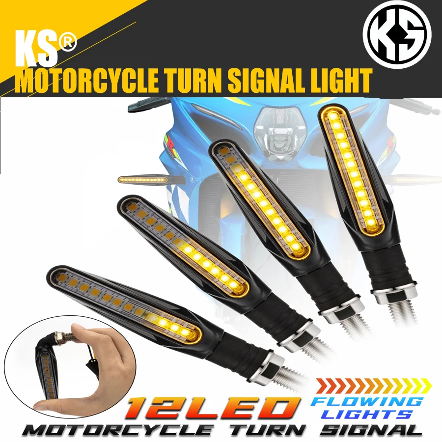 2PCS Motorcycle turn signal light line-shaped 12 LED motorcycle running water turn signal flashing signal indicator
2PCS Motorcycle turn signal light line-shaped 12 LED motorcycle running water turn signal flashing signal indicator