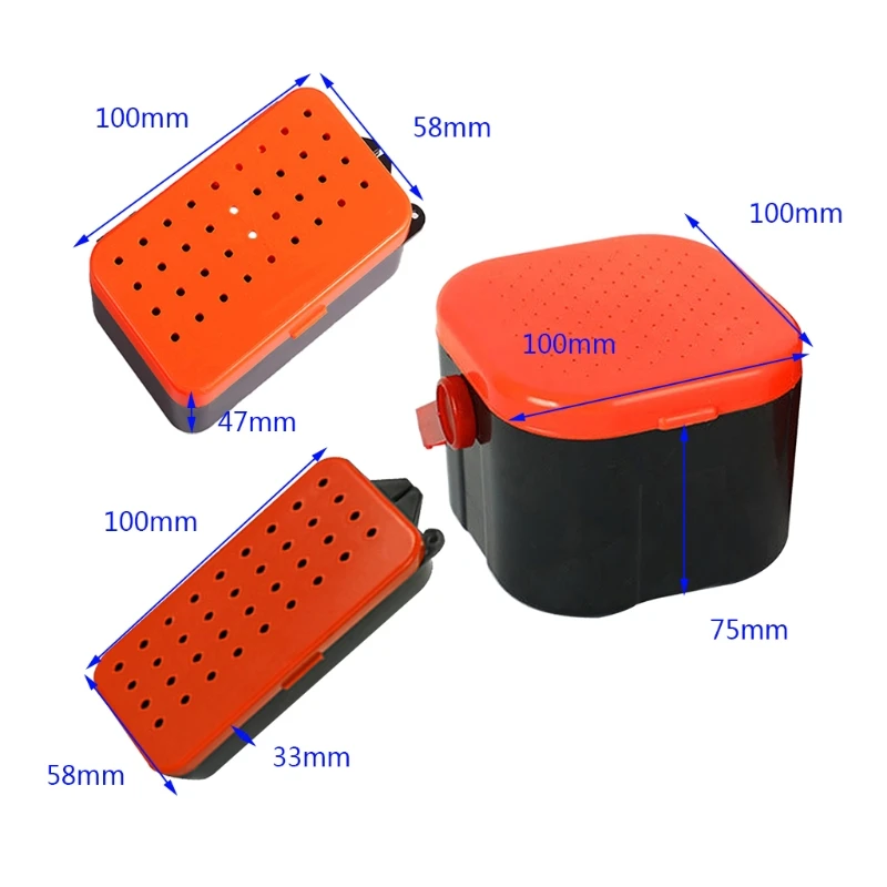 Portable Breathable Fishing Live Baits Container Holder Box Worms Lures Storage Earthworm Case Organizer
Portable Breathable Fishing Live Baits Container Holder Box Worms Lures Storage Earthworm Case Organizer