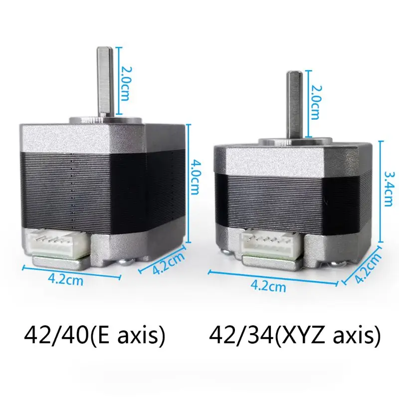42/34 42/40 42 Stepper Motor XYZ Axis E Axis Low Noise Uniform Rotate Speed Drive Motor for 3D Printer Accessories
42/34 42/40 42 Stepper Motor XYZ Axis E Axis Low Noise Uniform Rotate Speed Drive Motor for 3D Printer Accessories