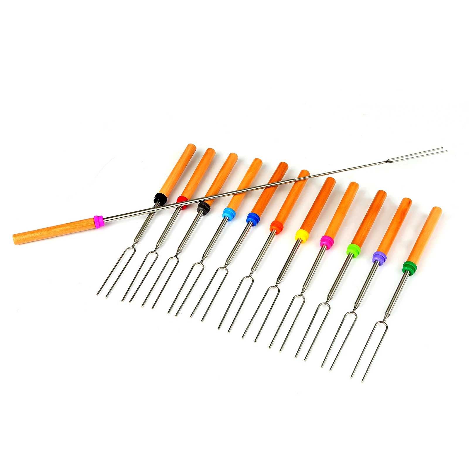 12PCS Outdoor Picnic Skewers Rotating Sticks Stainless Steel Telescoping Camping Skewers BBQ Campfire Accessories
12PCS Outdoor Picnic Skewers Rotating Sticks Stainless Steel Telescoping Camping Skewers BBQ Campfire Accessories