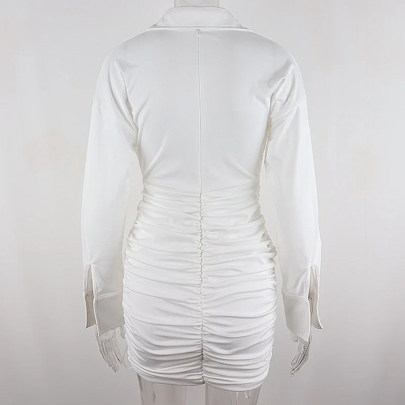 2021 New Autumn and Winter Ladies Drawstring Ruffle Shirt White Dress Long Sleeve Lapel Dress Club Party Streetwear Indie Dress
2021 New Autumn and Winter Ladies Drawstring Ruffle Shirt White Dress Long Sleeve Lapel Dress Club Party Streetwear Indie Dress