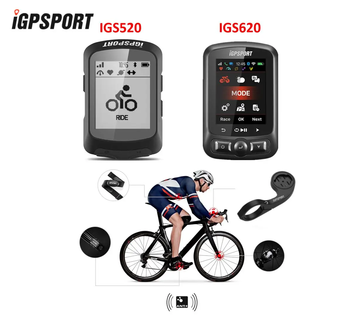 I GPS порт ANT + IGS520 IGS620 велосипедный Bluetooth беспроводной секундомер Спидометр