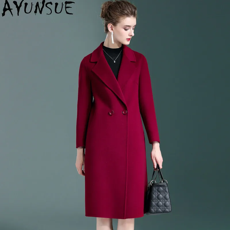 AYUNSUE Winter Elegant 100% Wool Coat Female Jacket Women's Clothing 2020 Korean Vintage Ladies Woolen Coats and Jackets 2105
AYUNSUE Winter Elegant 100% Wool Coat Female Jacket Women's Clothing 2020 Korean Vintage Ladies Woolen Coats and Jackets 2105