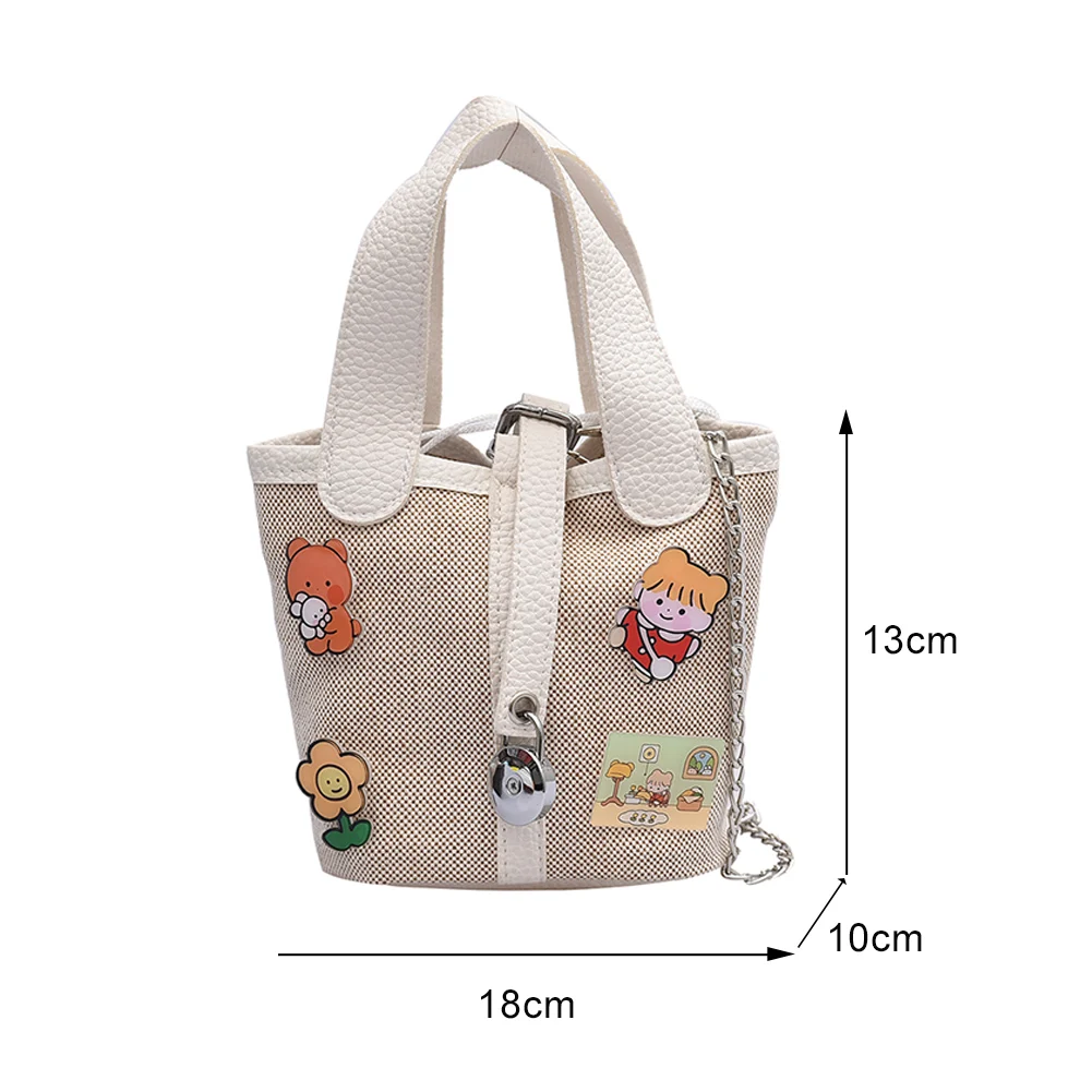 2pcs/Set Women Cute Canvas Shoulder Crossbody Bag Classic Texture Creative Design Composite Set Cartoon Drawstring Clutch Tote
2pcs/Set Women Cute Canvas Shoulder Crossbody Bag Classic Texture Creative Design Composite Set Cartoon Drawstring Clutch Tote