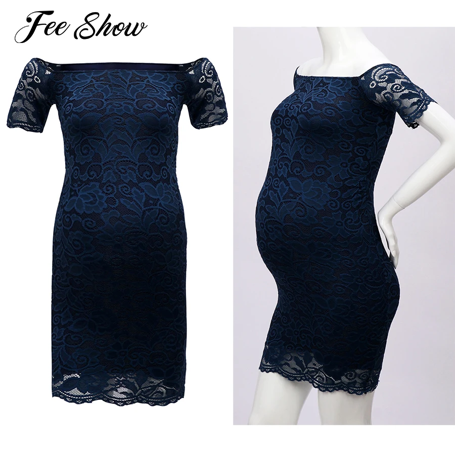 Pregnant Women Elegant Floral Lace Dress Off Shoulder Short Sleeve Maternity Photography Dress for Formal Evening Party
Pregnant Women Elegant Floral Lace Dress Off Shoulder Short Sleeve Maternity Photography Dress for Formal Evening Party