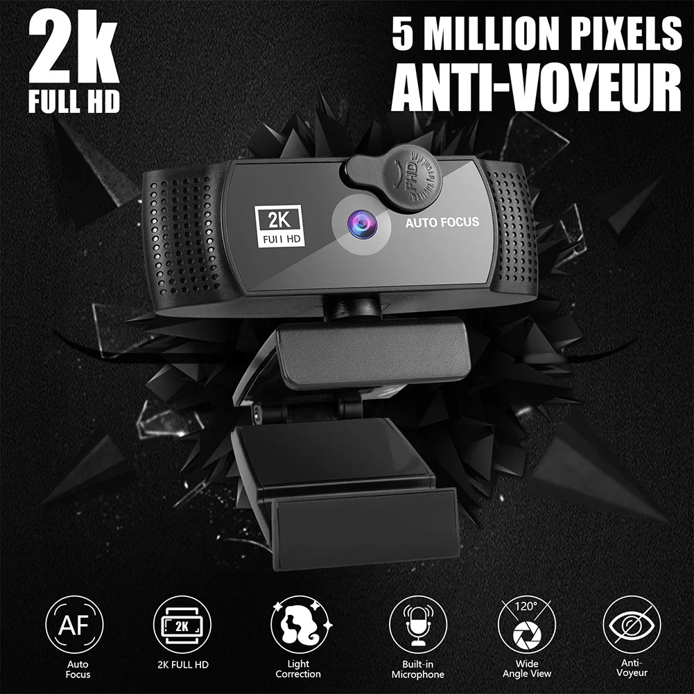 USB webcam with privacy cover and noise reduction microphone 1K / 2K / 4K, 30fps webcam for live streaming broadcast conferences
USB webcam with privacy cover and noise reduction microphone 1K / 2K / 4K, 30fps webcam for live streaming broadcast conferences