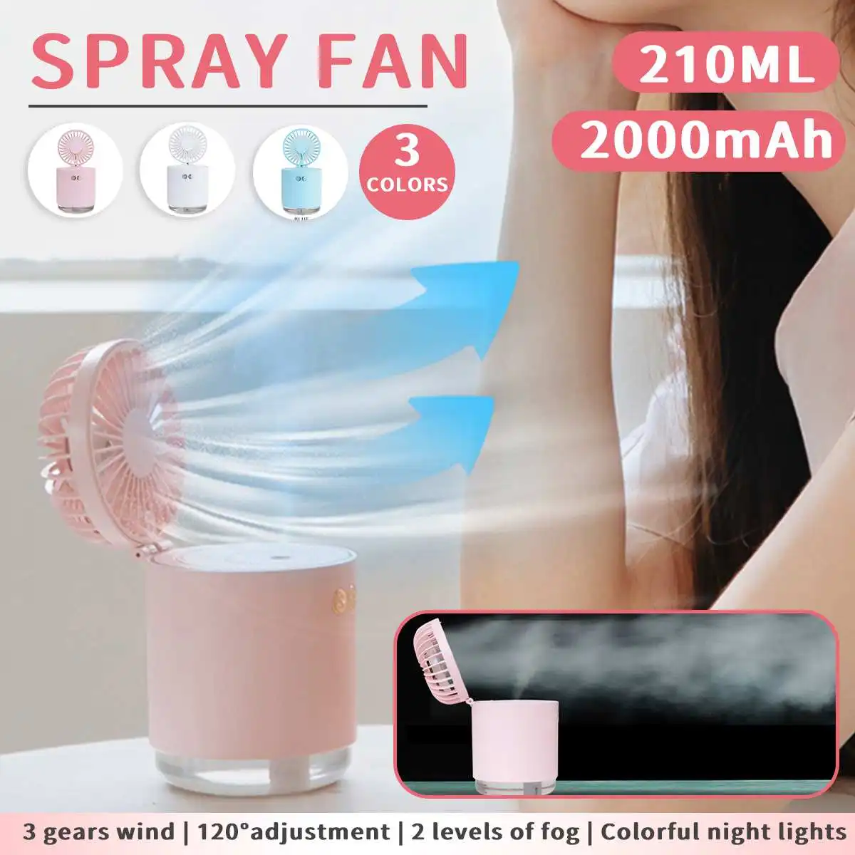 2 в 1 увлажнитель воздуха кондиционер вентилятор охлаждения воды 210 мл 2000 мА/ч, летнее Воздушное Охлаждение вентилятором зарядка через USB для ...
2 в 1 увлажнитель воздуха кондиционер вентилятор охлаждения воды 210 мл 2000 мА/ч, летнее Воздушное Охлаждение вентилятором зарядка через USB для ...