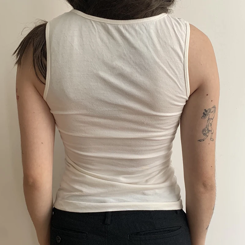 Rockmore Vintage Print Sleeveless T-Shirt Women'S Clothing O Neck Top Woman Tee Shirt Streetwear White Tshirt Korean Summer 2021
Rockmore Vintage Print Sleeveless T-Shirt Women'S Clothing O Neck Top Woman Tee Shirt Streetwear White Tshirt Korean Summer 2021