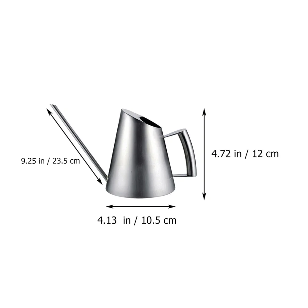 1 Pc Stainless Steel Long Spout Watering Pot Bonsai Succulent Garden Watering Can (Silver)