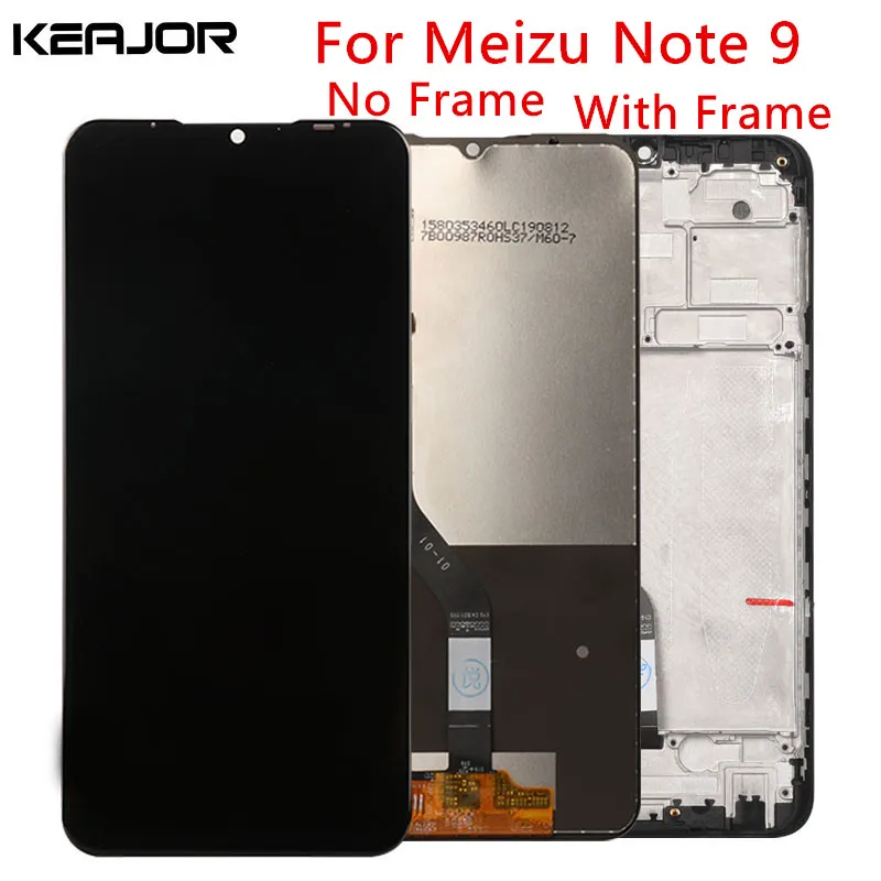 Keajor экран для Meizu Note 9 ЖК с рамкой протестированный AAA дисплей + сенсорный Замена 6 2