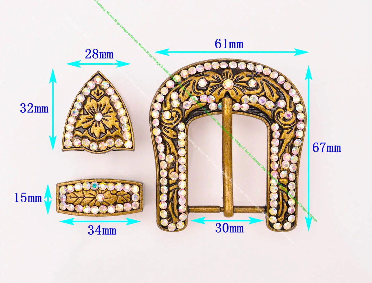 Bling Old Brass Western Cowboy Rodeo 3PCS Set Floral Carved Replacement Colourful Rhinestone Crystal Belt Buckle Fit 30mm Strap
Bling Old Brass Western Cowboy Rodeo 3PCS Set Floral Carved Replacement Colourful Rhinestone Crystal Belt Buckle Fit 30mm Strap