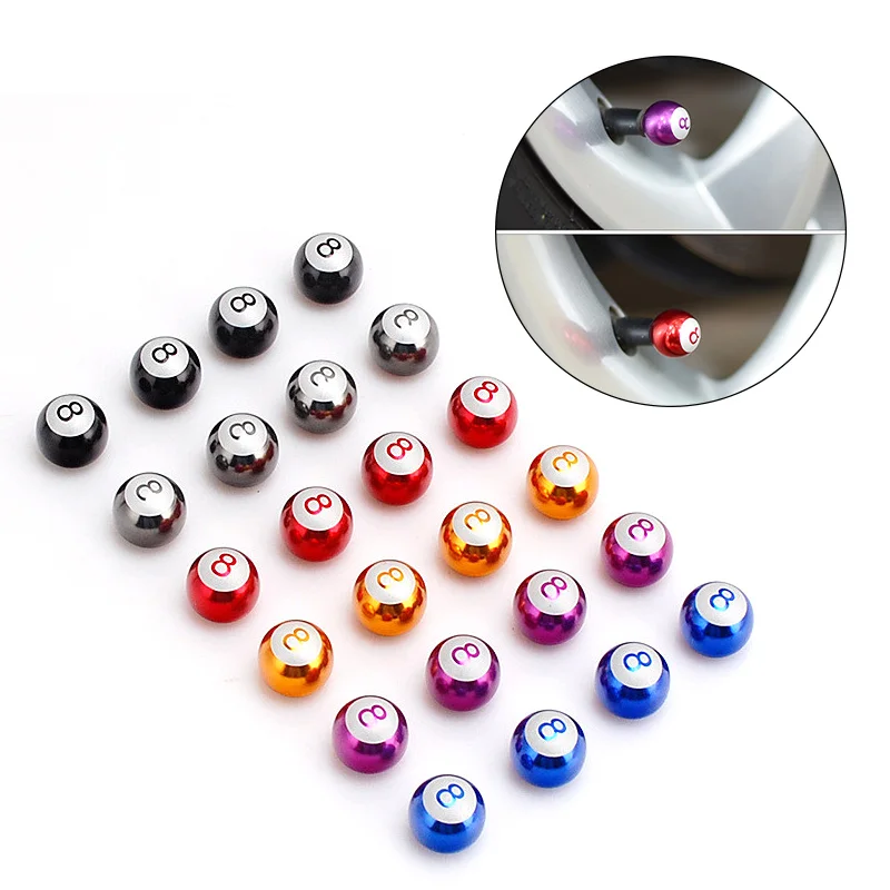 4Pcs/Set Number 8 Round Ball Car Tire Valve Stem Caps Aluminum Alloy Anti-Leakage Tire Valves Tyre Car-Styling Parts Accessories
4Pcs/Set Number 8 Round Ball Car Tire Valve Stem Caps Aluminum Alloy Anti-Leakage Tire Valves Tyre Car-Styling Parts Accessories