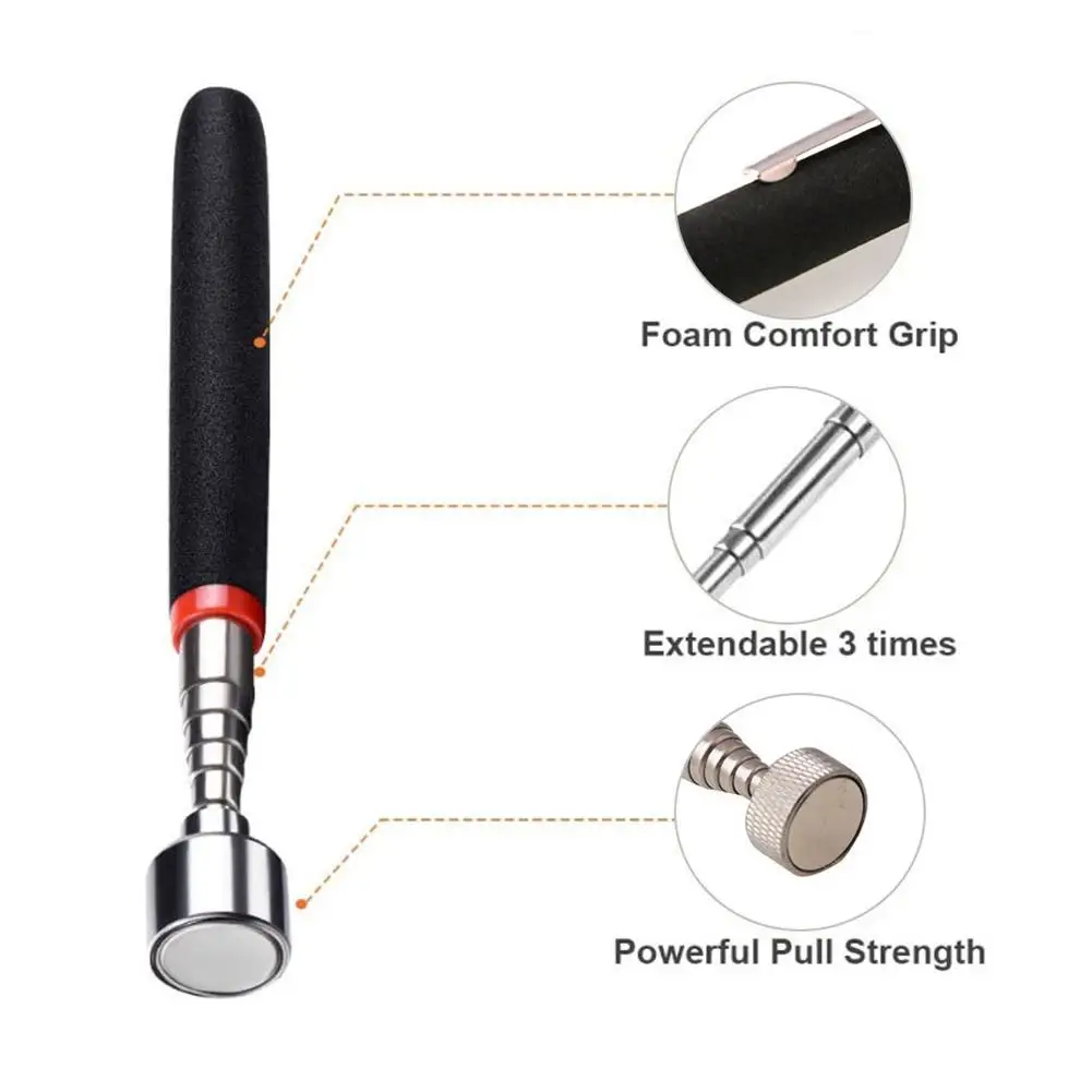 Telescoping Magnetic Pick Up Tool Telescopic Magnet Stickfor Auto Repairer Carpentry Etc. Strong Magnet Head For Hard To Reach
Telescoping Magnetic Pick Up Tool Telescopic Magnet Stickfor Auto Repairer Carpentry Etc. Strong Magnet Head For Hard To Reach