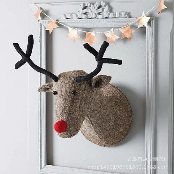Ins Nordic Animals Head Children's Room Elk Christmas Animal Head Wall Decoration Wool Felt Wall Hanging Christmas Decor
Ins Nordic Animals Head Children's Room Elk Christmas Animal Head Wall Decoration Wool Felt Wall Hanging Christmas Decor