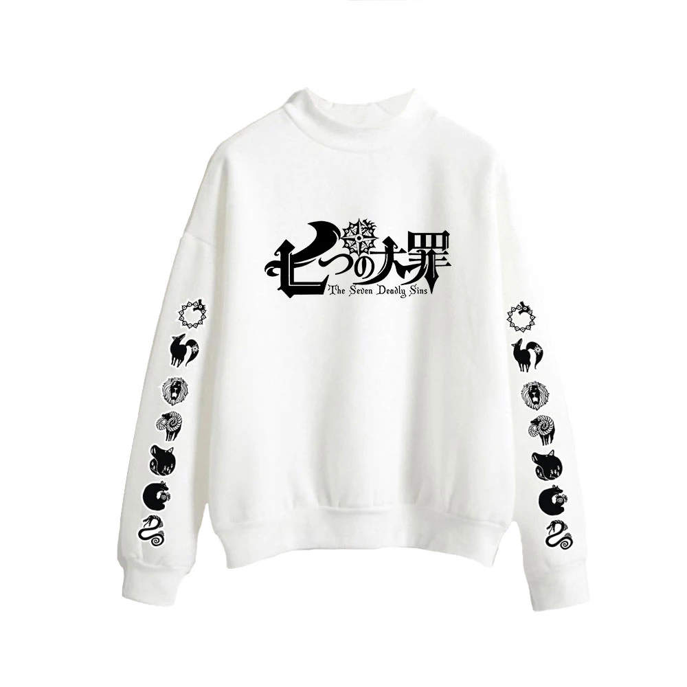 Seven Deadly Sins Harajuku Style Cartoon Anime Pattern Pullover Print Long Sleeve Loose and Comfortable White Turtleneck Hoodies
Seven Deadly Sins Harajuku Style Cartoon Anime Pattern Pullover Print Long Sleeve Loose and Comfortable White Turtleneck Hoodies
