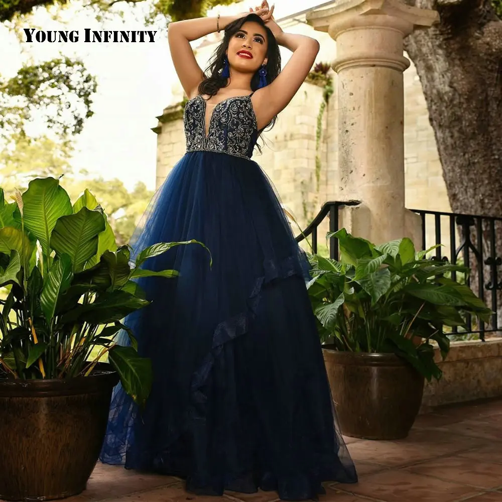 Женское вечернее платье в пол, темно-синее бальное платье с V-образным вырезом, без рукавов, на тонких бретелях, с бисером, 2021
Женское вечернее платье в пол, темно-синее бальное платье с V-образным вырезом, без рукавов, на тонких бретелях, с бисером, 2021