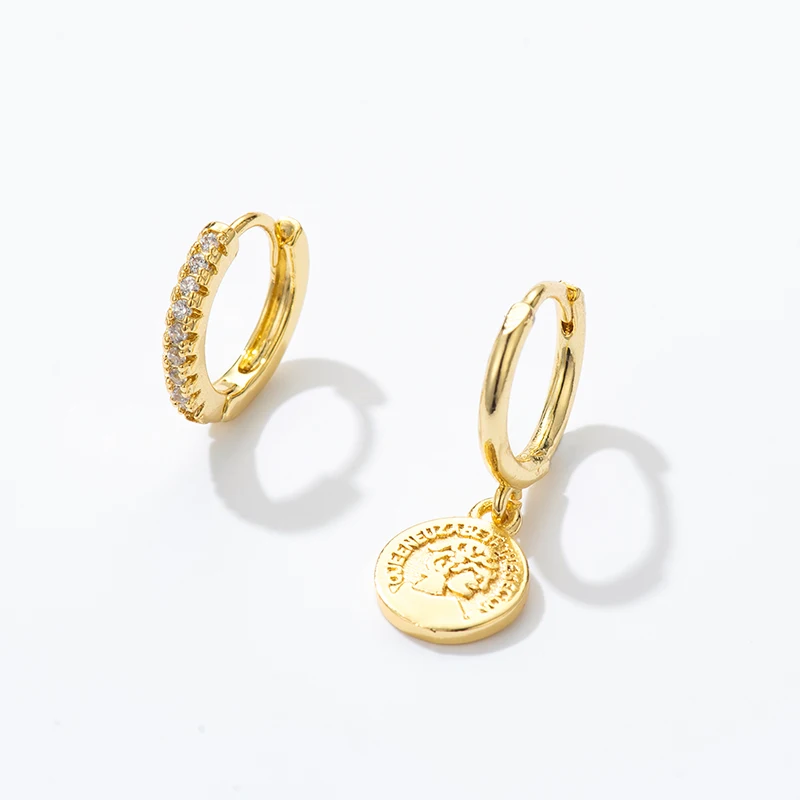 Fashion Inlaid Zircon Fine Coin Small Hoop Earrings Simple Korean Style Dainty Earrings For Women Jewelry 2021
Fashion Inlaid Zircon Fine Coin Small Hoop Earrings Simple Korean Style Dainty Earrings For Women Jewelry 2021