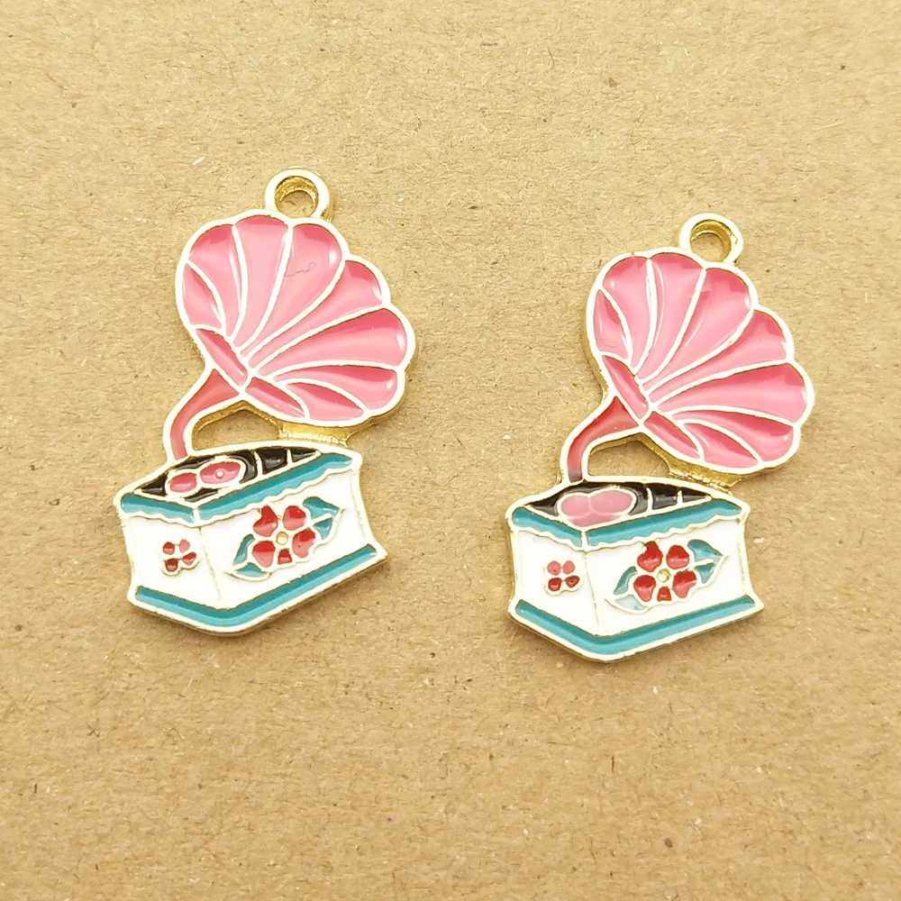 10pcs 17x22mm enamel phonograph music charm for jewelry making and crafting earring pendant cute bracelet necklace charms
10pcs 17x22mm enamel phonograph music charm for jewelry making and crafting earring pendant cute bracelet necklace charms