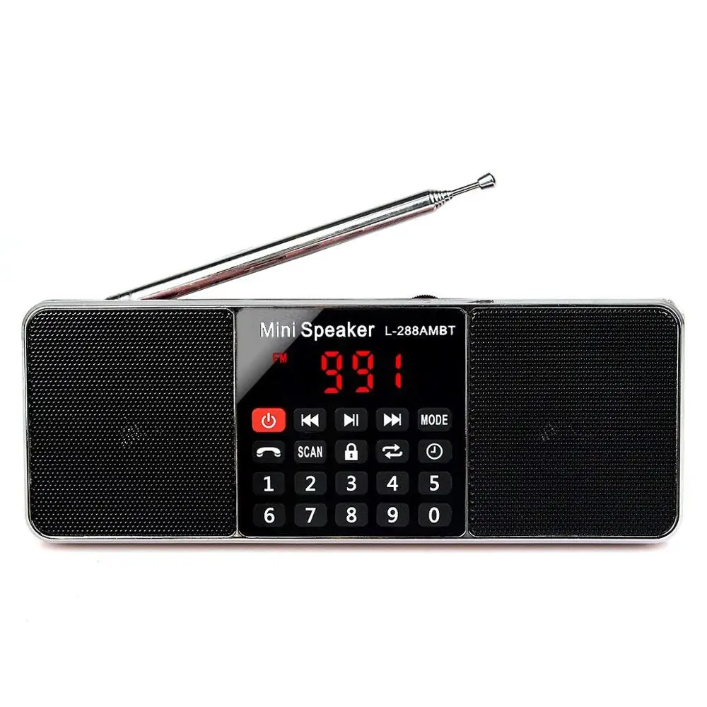 

Портативное радио AM, FM, Bluetooth-колонка, стерео MP3-плеер, TF/SD-карта, USB-накопитель, гарнитура для звонков, светодиодный дисплей, экран