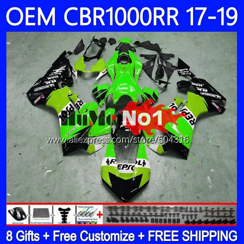 Injection Body For HONDA CBR1000 CBR 1000 RR CC CBR1000RR 17 18 19 8MC.37 CBR 1000CC 1000RR 2017 2018 2019 Fairing Repsol green
Injection Body For HONDA CBR1000 CBR 1000 RR CC CBR1000RR 17 18 19 8MC.37 CBR 1000CC 1000RR 2017 2018 2019 Fairing Repsol green