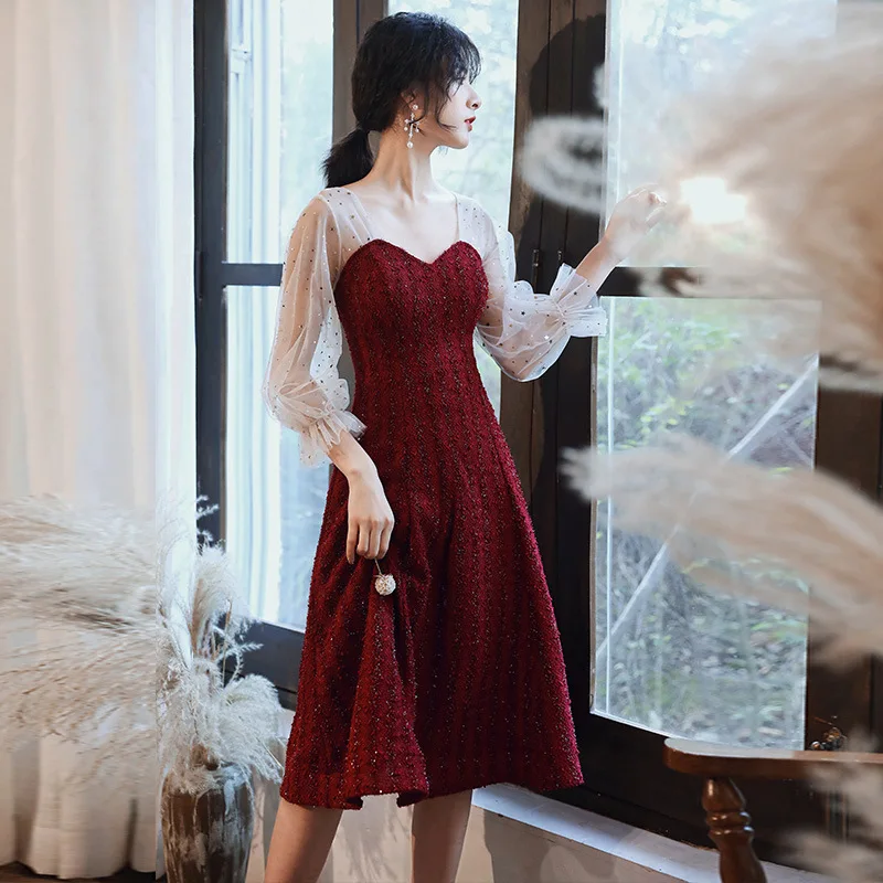 Toast Dress Bride 2020 New Female Engagement Wedding Birthday Party Dinner Party Small Dress Daily
Toast Dress Bride 2020 New Female Engagement Wedding Birthday Party Dinner Party Small Dress Daily
