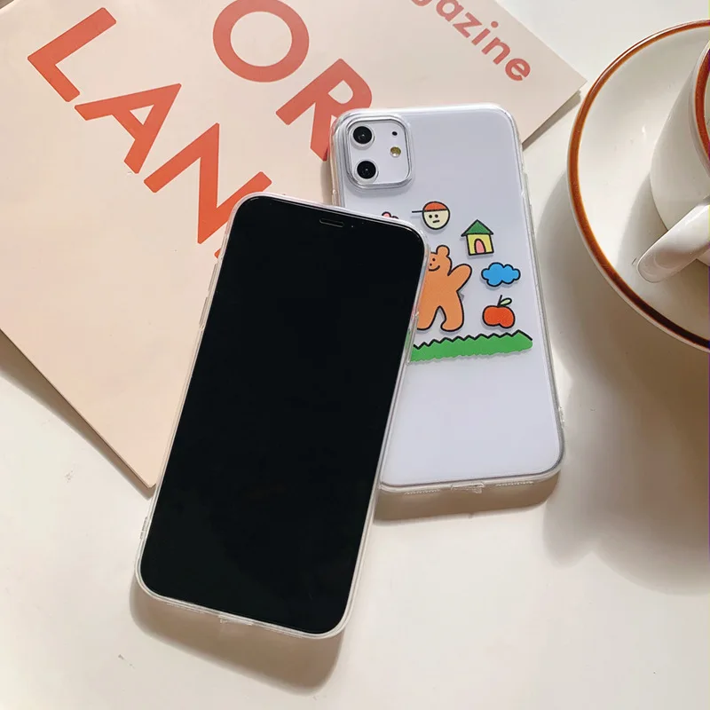 Transparent illustration Fashion Flower Bear Case Cover For iPhone 12 Pro 12 Mini 11 Pro Max SE 2020 7 8 7Plus 8Plus XR X XS MAX
Transparent illustration Fashion Flower Bear Case Cover For iPhone 12 Pro 12 Mini 11 Pro Max SE 2020 7 8 7Plus 8Plus XR X XS MAX
