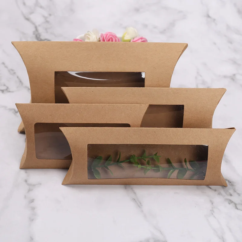 10/20/50pcs Kraft Paper Gift Boxes with Clear PVC Window Decoration Black White Cardboard Folding Pillow Packaging Bag of Sweet
10/20/50pcs Kraft Paper Gift Boxes with Clear PVC Window Decoration Black White Cardboard Folding Pillow Packaging Bag of Sweet
